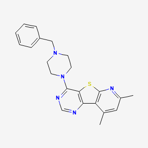 Fluorene, 8-(4-benzylpiperazin-1-yl)-2,4-dimethyl-9-thia-1,5,7-triaza-