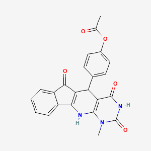 [4-(7-methyl-4,6,17-trioxo-5,7,9-triazatetracyclo[8.7.0.03,8.011,16]heptadeca-1(10),3(8),11,13,15-pentaen-2-yl)phenyl] acetate