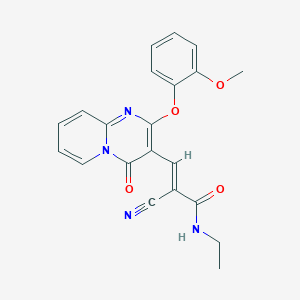 (2E)-2-cyano-N-ethyl-3-[2-(2-methoxyphenoxy)-4-oxo-4H-pyrido[1,2-a]pyrimidin-3-yl]prop-2-enamide