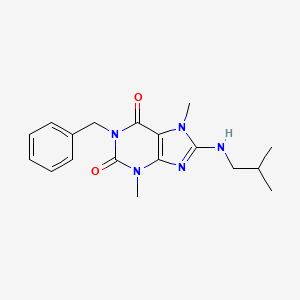 molecular formula C18H23N5O2 B11570291 1-benzyl-8-(isobutylamino)-3,7-dimethyl-1H-purine-2,6(3H,7H)-dione 