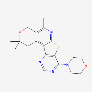 4,4,8-trimethyl-13-morpholin-4-yl-5-oxa-11-thia-9,14,16-triazatetracyclo[8.7.0.02,7.012,17]heptadeca-1,7,9,12(17),13,15-hexaene