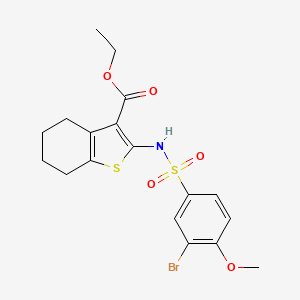 Ethyl 2-{[(3-bromo-4-methoxyphenyl)sulfonyl]amino}-4,5,6,7-tetrahydro-1-benzothiophene-3-carboxylate