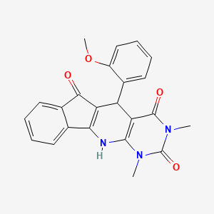 molecular formula C23H19N3O4 B11570371 2-(2-methoxyphenyl)-5,7-dimethyl-5,7,9-triazatetracyclo[8.7.0.03,8.011,16]heptadeca-1(10),3(8),11,13,15-pentaene-4,6,17-trione 