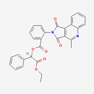 2-ethoxy-2-oxo-1-phenylethyl 2-(4-methyl-1,3-dioxo-1,3-dihydro-2H-pyrrolo[3,4-c]quinolin-2-yl)benzoate