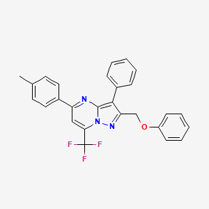 5-(4-Methylphenyl)-2-(phenoxymethyl)-3-phenyl-7-(trifluoromethyl)pyrazolo[1,5-a]pyrimidine