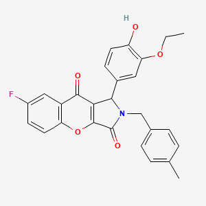 1-(3-Ethoxy-4-hydroxyphenyl)-7-fluoro-2-(4-methylbenzyl)-1,2-dihydrochromeno[2,3-c]pyrrole-3,9-dione