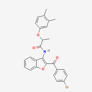 N-[2-(4-bromobenzoyl)-1-benzofuran-3-yl]-2-(3,4-dimethylphenoxy)propanamide