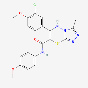 6-(3-chloro-4-methoxyphenyl)-N-(4-methoxyphenyl)-3-methyl-6,7-dihydro-5H-[1,2,4]triazolo[3,4-b][1,3,4]thiadiazine-7-carboxamide