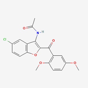 N-[5-chloro-2-(2,5-dimethoxybenzoyl)-1-benzofuran-3-yl]acetamide