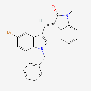 (3E)-3-[(1-benzyl-5-bromo-1H-indol-3-yl)methylidene]-1-methyl-1,3-dihydro-2H-indol-2-one