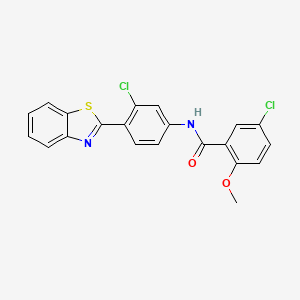 N-[4-(1,3-benzothiazol-2-yl)-3-chlorophenyl]-5-chloro-2-methoxybenzamide