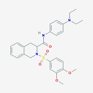 N-[4-(diethylamino)phenyl]-2-[(3,4-dimethoxyphenyl)sulfonyl]-1,2,3,4-tetrahydroisoquinoline-3-carboxamide