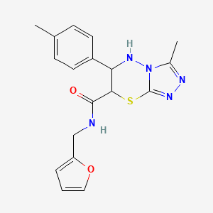 N-(furan-2-ylmethyl)-3-methyl-6-(4-methylphenyl)-6,7-dihydro-5H-[1,2,4]triazolo[3,4-b][1,3,4]thiadiazine-7-carboxamide