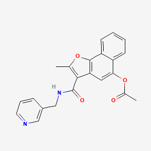 2-Methyl-3-[(pyridin-3-ylmethyl)carbamoyl]naphtho[1,2-b]furan-5-yl acetate