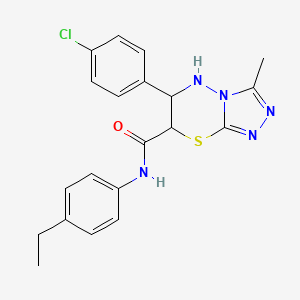 6-(4-chlorophenyl)-N-(4-ethylphenyl)-3-methyl-6,7-dihydro-5H-[1,2,4]triazolo[3,4-b][1,3,4]thiadiazine-7-carboxamide