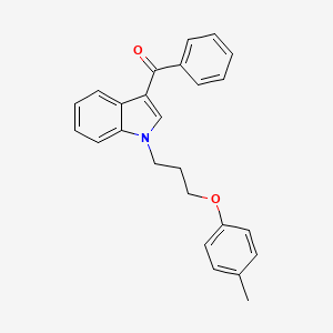 molecular formula C25H23NO2 B11570583 {1-[3-(4-methylphenoxy)propyl]-1H-indol-3-yl}(phenyl)methanone 