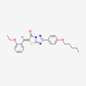 (5Z)-5-(2-ethoxybenzylidene)-2-[4-(pentyloxy)phenyl][1,3]thiazolo[3,2-b][1,2,4]triazol-6(5H)-one