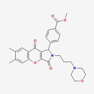 Methyl 4-{6,7-dimethyl-2-[3-(morpholin-4-yl)propyl]-3,9-dioxo-1,2,3,9-tetrahydrochromeno[2,3-c]pyrrol-1-yl}benzoate