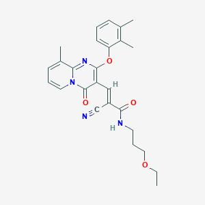 (2E)-2-cyano-3-[2-(2,3-dimethylphenoxy)-9-methyl-4-oxo-4H-pyrido[1,2-a]pyrimidin-3-yl]-N-(3-ethoxypropyl)prop-2-enamide