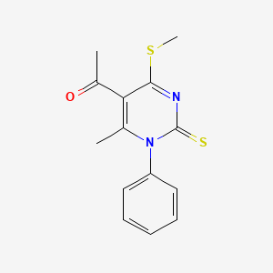 1-[6-Methyl-4-(methylsulfanyl)-1-phenyl-2-thioxo-1,2-dihydropyrimidin-5-yl]ethanone