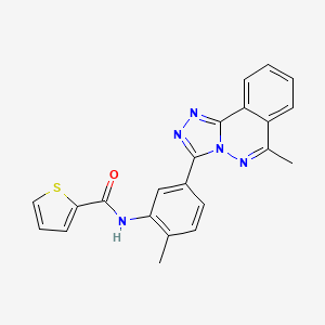 molecular formula C22H17N5OS B11570649 N-[2-methyl-5-(6-methyl[1,2,4]triazolo[3,4-a]phthalazin-3-yl)phenyl]thiophene-2-carboxamide 