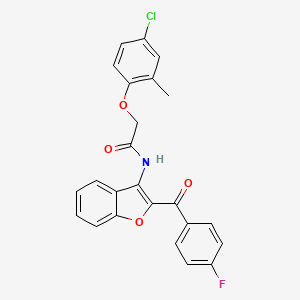 molecular formula C24H17ClFNO4 B11570657 2-(4-chloro-2-methylphenoxy)-N-[2-(4-fluorobenzoyl)-1-benzofuran-3-yl]acetamide 