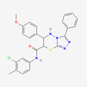 N-(3-chloro-4-methylphenyl)-6-(4-methoxyphenyl)-3-phenyl-6,7-dihydro-5H-[1,2,4]triazolo[3,4-b][1,3,4]thiadiazine-7-carboxamide