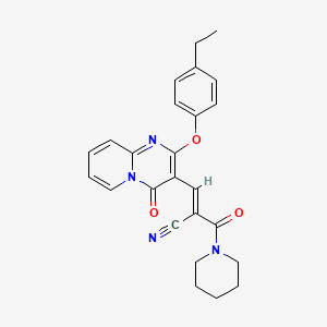 (2E)-3-[2-(4-ethylphenoxy)-4-oxo-4H-pyrido[1,2-a]pyrimidin-3-yl]-2-(piperidin-1-ylcarbonyl)prop-2-enenitrile