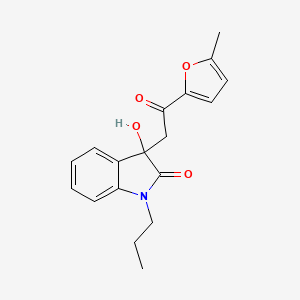 3-hydroxy-3-[2-(5-methylfuran-2-yl)-2-oxoethyl]-1-propyl-1,3-dihydro-2H-indol-2-one