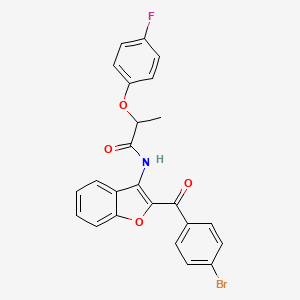 N-[2-(4-bromobenzoyl)-1-benzofuran-3-yl]-2-(4-fluorophenoxy)propanamide