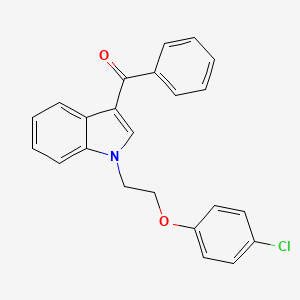 molecular formula C23H18ClNO2 B11570697 {1-[2-(4-chlorophenoxy)ethyl]-1H-indol-3-yl}(phenyl)methanone 