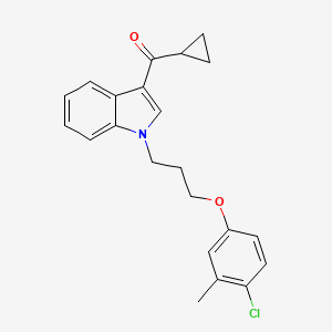 molecular formula C22H22ClNO2 B11570725 {1-[3-(4-chloro-3-methylphenoxy)propyl]-1H-indol-3-yl}(cyclopropyl)methanone 