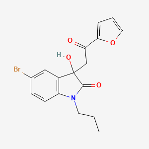 5-bromo-3-[2-(furan-2-yl)-2-oxoethyl]-3-hydroxy-1-propyl-1,3-dihydro-2H-indol-2-one