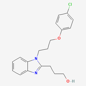 3-{1-[3-(4-chlorophenoxy)propyl]-1H-benzimidazol-2-yl}propan-1-ol