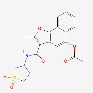 3-[(1,1-Dioxidotetrahydrothiophen-3-yl)carbamoyl]-2-methylnaphtho[1,2-b]furan-5-yl acetate