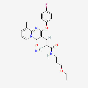 (2E)-2-cyano-N-(3-ethoxypropyl)-3-[2-(4-fluorophenoxy)-9-methyl-4-oxo-4H-pyrido[1,2-a]pyrimidin-3-yl]prop-2-enamide