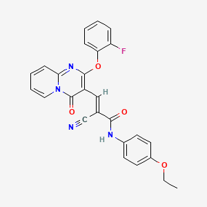 (2E)-2-cyano-N-(4-ethoxyphenyl)-3-[2-(2-fluorophenoxy)-4-oxo-4H-pyrido[1,2-a]pyrimidin-3-yl]prop-2-enamide