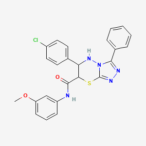 6-(4-chlorophenyl)-N-(3-methoxyphenyl)-3-phenyl-6,7-dihydro-5H-[1,2,4]triazolo[3,4-b][1,3,4]thiadiazine-7-carboxamide