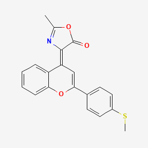 (4Z)-2-methyl-4-{2-[4-(methylsulfanyl)phenyl]-4H-chromen-4-ylidene}-1,3-oxazol-5(4H)-one