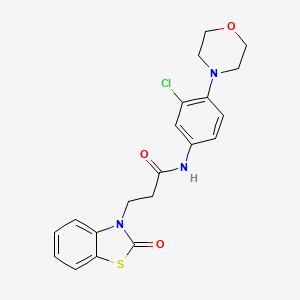 N-[3-chloro-4-(morpholin-4-yl)phenyl]-3-(2-oxo-1,3-benzothiazol-3(2H)-yl)propanamide