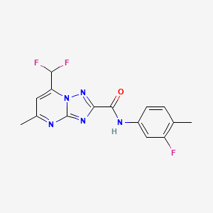 7-(difluoromethyl)-N-(3-fluoro-4-methylphenyl)-5-methyl[1,2,4]triazolo[1,5-a]pyrimidine-2-carboxamide