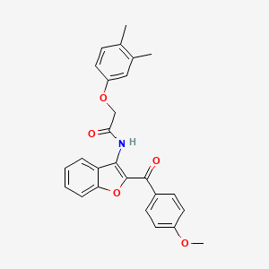 2-(3,4-dimethylphenoxy)-N-[2-(4-methoxybenzoyl)-1-benzofuran-3-yl]acetamide