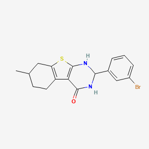 2-(3-Bromophenyl)-7-methyl-1,2,5,6,7,8-hexahydro[1]benzothieno[2,3-d]pyrimidin-4-ol