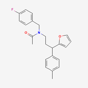 N-[(4-fluorophenyl)methyl]-N-[3-(furan-2-yl)-3-(4-methylphenyl)propyl]acetamide