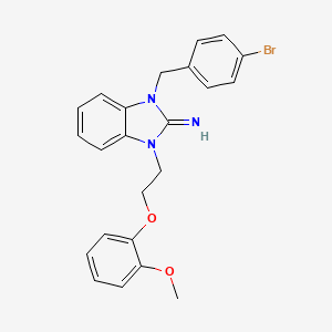 1-(4-bromobenzyl)-3-[2-(2-methoxyphenoxy)ethyl]-1,3-dihydro-2H-benzimidazol-2-imine