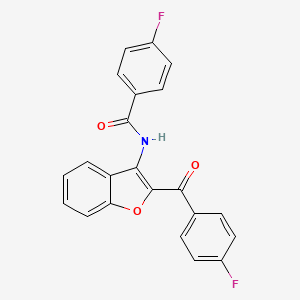 4-fluoro-N-[2-(4-fluorobenzoyl)-1-benzofuran-3-yl]benzamide