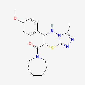 azepan-1-yl[6-(4-methoxyphenyl)-3-methyl-6,7-dihydro-5H-[1,2,4]triazolo[3,4-b][1,3,4]thiadiazin-7-yl]methanone