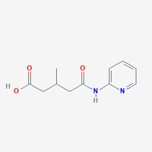 molecular formula C11H14N2O3 B11570990 3-Methyl-5-oxo-5-(pyridin-2-ylamino)pentanoic acid 