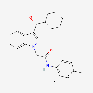 2-[3-(cyclohexylcarbonyl)-1H-indol-1-yl]-N-(2,4-dimethylphenyl)acetamide