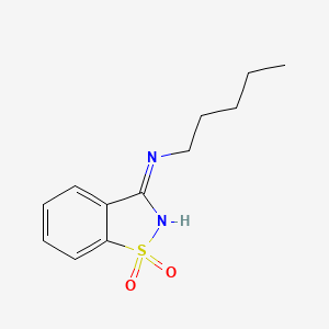 1,1-dioxo-N-pentyl-1,2-benzothiazol-3-amine